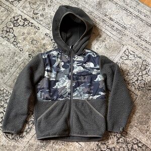 The North Face Kids green and Camo Hoodie